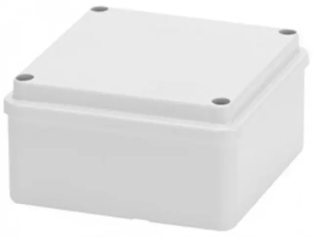 JUNCTION BOX WITH PLAIN SCREWED LID - IP56 - INTERNAL DIMENSIONS 100X100X50 - SMOOTH WALLS - GREY RAL 7035
