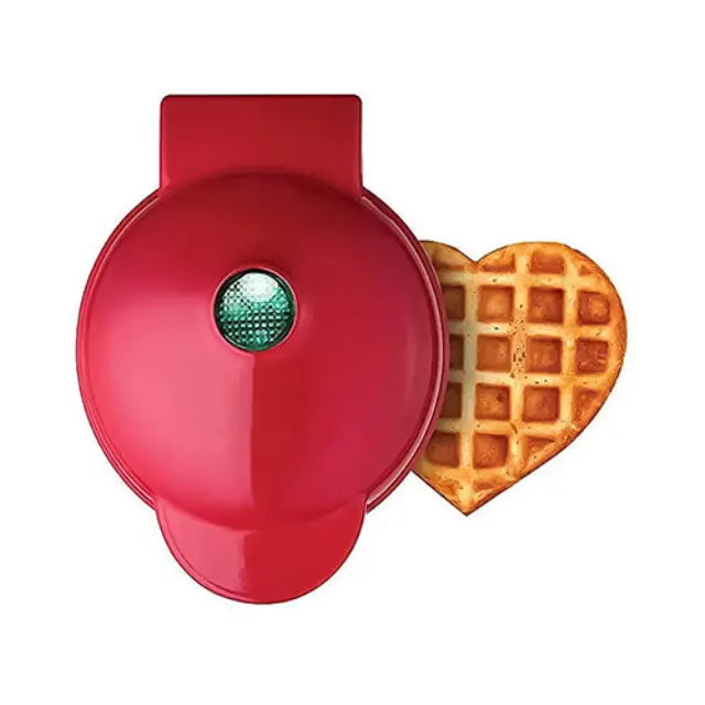 Μίνι Βαφλιέρα σε Σχήμα Καρδιάς 350W (Mini Waffle Maker in Heart Shape 350W)