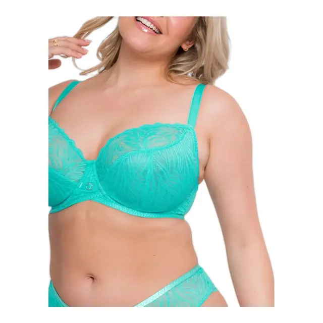 Curvy Kate Γυναικείο Σουτιέν Μεγάλα Μεγέθη Lace Daze Balcony, Χρώμα Blue Lagoon - 80E 3
