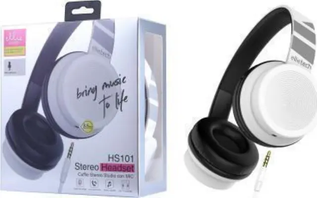 Ellietech HS101 Ενσύρματα Over Ear Ακουστικά Λευκά