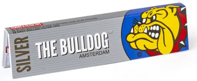 The Bulldog Χαρτάκια - Ασημί 33φ. - King Size Slim + Tips