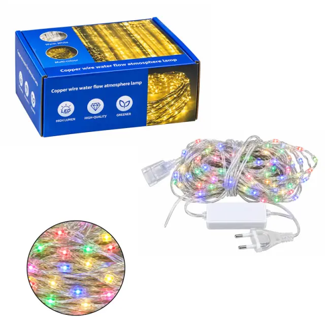 Χριστουγεννιάτικη Κουρτίνα LED 3x2m με 800 Λαμπάκια RGB – Christmas LED Curtain Lights 3x2m 800 LEDs RGB 082386