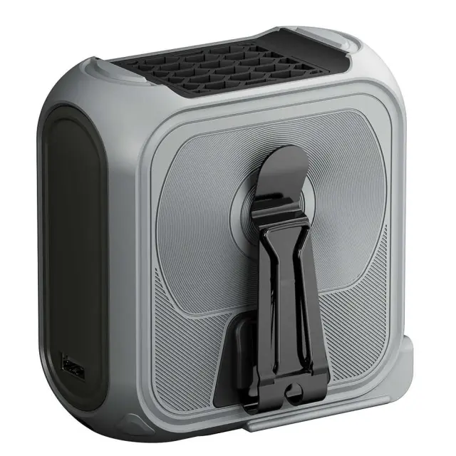 Techsuit - Premium Portable Mini Fan (Z13) - with Power Bank, Rechargeable, 5 Wind Speeds, Belt Buckle, 10000mAh - Gray 2
