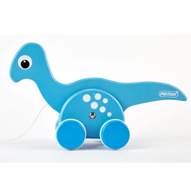 Pin Toys Ξύλινη τρεχαλίτσα δεινόσαυρος 'Βραχιόσαυρος' από μασίφ ξύλο 2