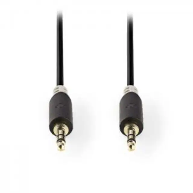 Καλώδιο ήχου 3,5mm Stereo αρσ. - αρσ., 3m, σε ανθρακί χρώμα. 2