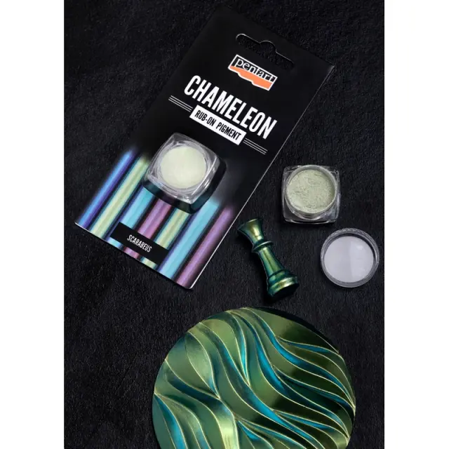 Rub-on Chameleon pigment Chrome Effect (μεταλλικό εφέ) Pentart 0,5 gr, Scarabeus
