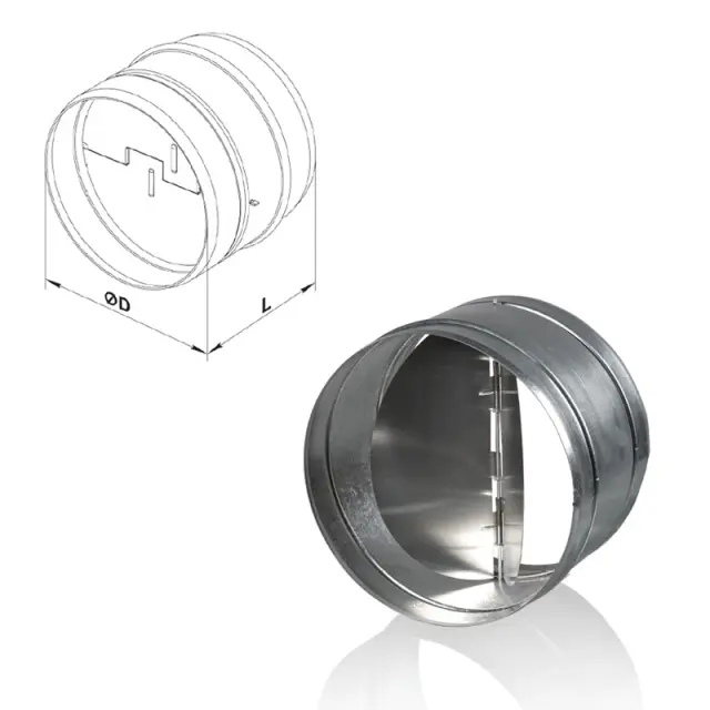 Βαλβίδα Αναστροφής Γαλβανιζέ Φ125mm 2