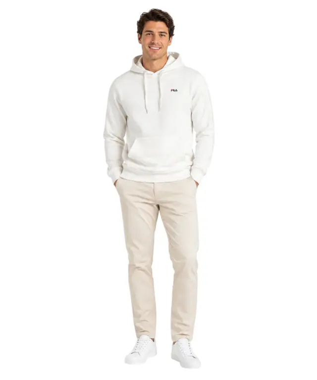 Fila - Ανδρική Μπλούζα Φούτερ Με Κουκούλα Lumezzane FAM0875-10001 Λευκό 2