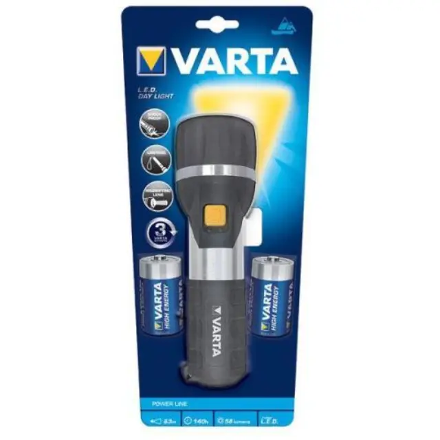 Φακός Varta Led Day Light με Μπαταρία D (2 τεμ.) N52872