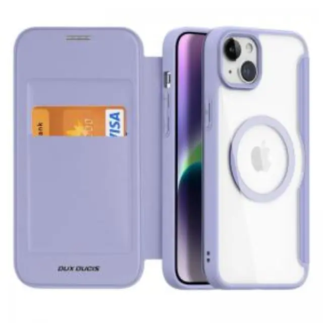 Θήκη Flip Dux Ducis Apple iPhone 15 Wallet Skin X Pro Μωβ N63057 2
