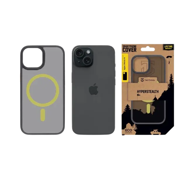 Tactical MagForce Hyperstealth 2.0 Cover for Apple iPhone 15 Black/Yellow 3