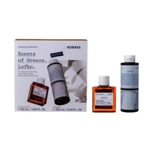 Korres Lefko Special Gift Set με Eau de Toilette Lefko Άρωμα, 50ml + Shower Gel Αφρόλουτρο Σώματος, 250ml, 1σετ 2
