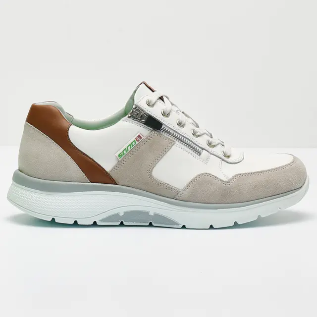 Mephisto/Sano Sneakers Ανδρικό δέρμα/δέρμα Nubuck Άσπρο SAN/AMORY STONE