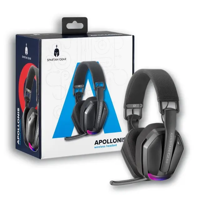 Spartan Gear - Apollonis Wireless Headset ( PC, PS4,PS5, switch, switch 2) Black)