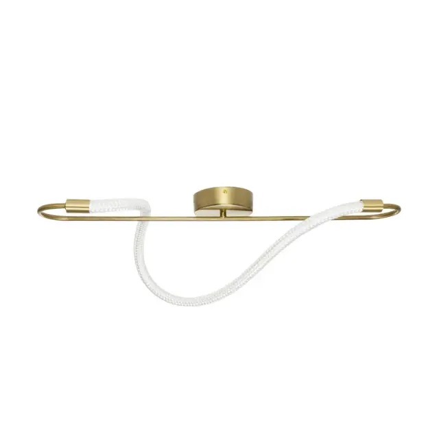 LED Μοντέρνο Φωτιστικό Οροφής GLOW 18Watt CCT σε Χρυσό Πλατίνα και Λευκό Νήμα KLV-101-0169-V2 3