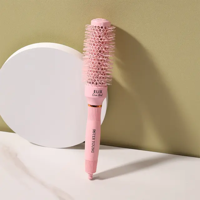 Sister Young Round Hair Brush Elix Cera Heat Pink 32mm 2