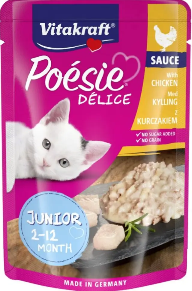 Vitakraft Poesie Delice Sauce Junior Chicken Φακελάκι 85gr Μονόχρωμο