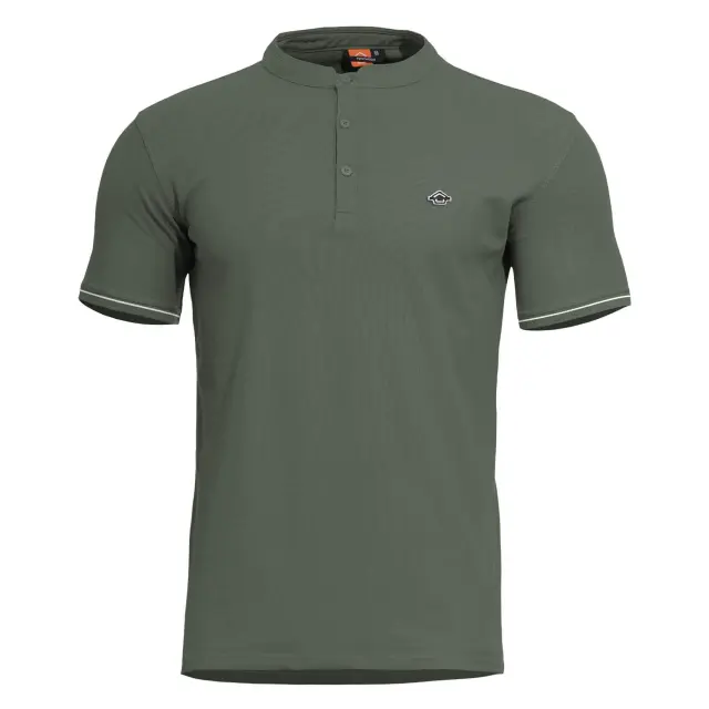 LEVANTES HENLEY SHIRT STRIPES K09025-STR 06CG-Camo Green