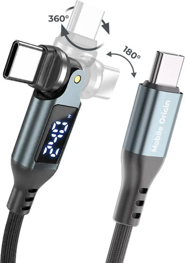 Mobile Origin 240W Display 540° Rotating USB-C to USB-C Cable 1 m CB16 2
