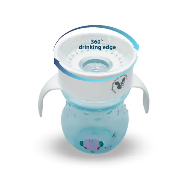 Εκπαιδευτικό Κύπελλο 360° Με Λαβές 270ml Blue Magic Cup C0669H Cangaroo 2