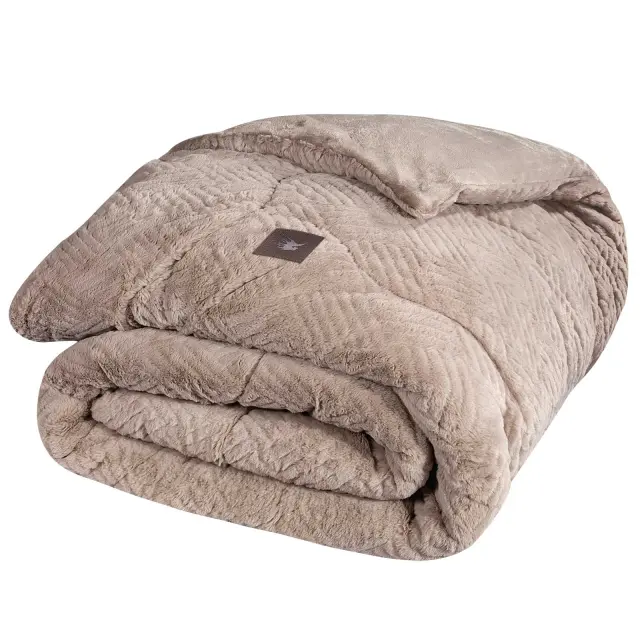Κουβερτοπάπλωμα 240x250 King Size 770gsm Essential Greenwich Polo Club 3953 Taupe 100% Πολυέστερ 3