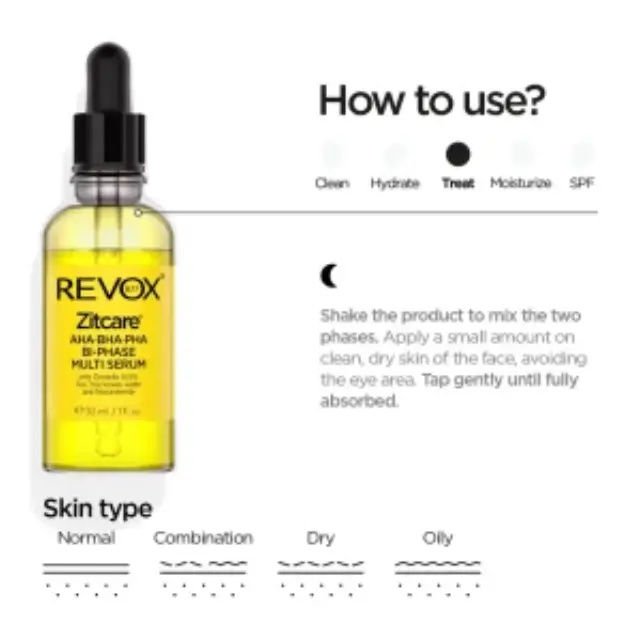REVOX B77 Zitcare® AHA BHA PHA Bi-Phase Multi Serum 30ml 2
