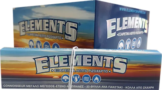 Elements Χαρτάκια - Connoisseur - King Size Slim με Τζιβάνες 24τεμ.