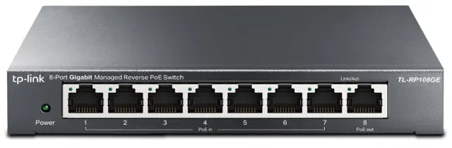 TP-Link RP108GE Reverse Gigabit PoE Switch, 8 ports