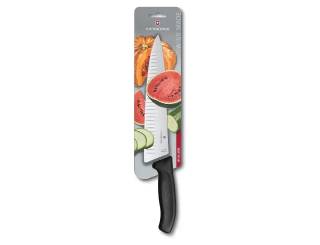 Μαχαίρι σεφ Victorinox Swiss Classic με αυλακώσεις και μήκος λεπίδας 25cm - Black6.8023.25B 2