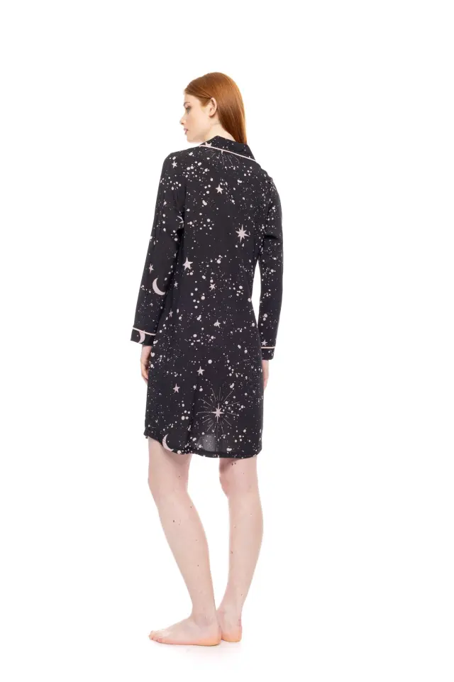 W1809 - Type - NIGHTGOWN BUTTONED ROSE NIGHT SKY 3