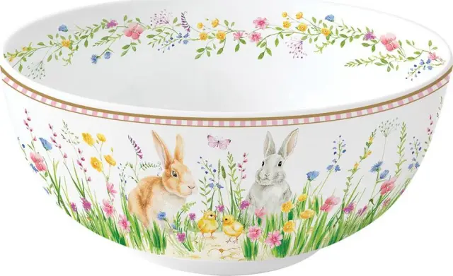 Easy Life Μπωλ Πορσελάνης Happy Easter 23cm Λευκό