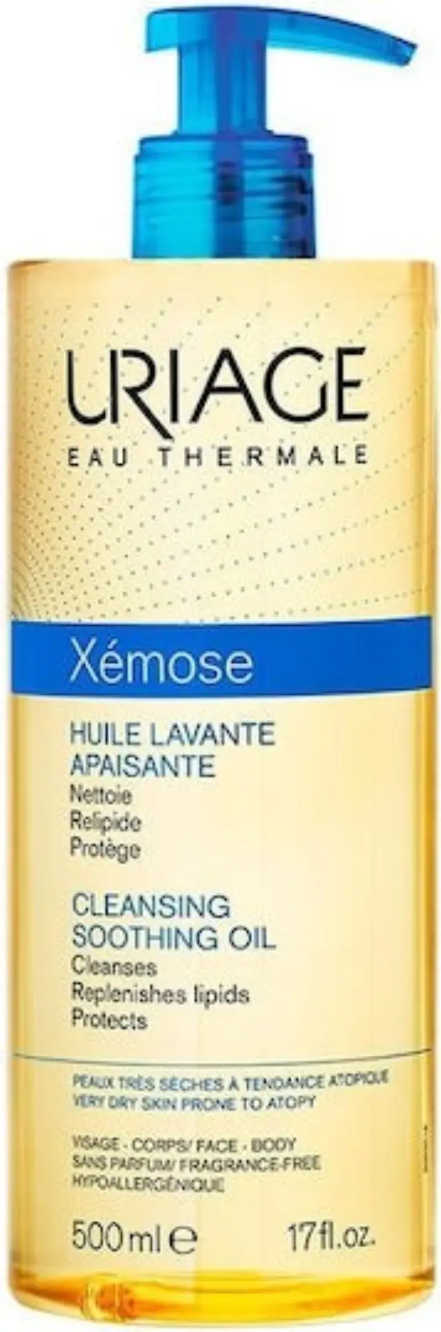 Uriage Λάδι Καθαρισμού Cleansing Soothing Oil για Ξηρές Επιδερμίδες 500ml