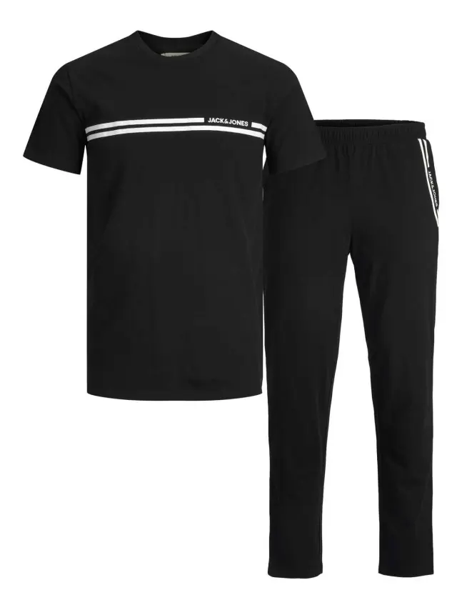 JACBASIC SS TEE AND PANTS GIFTBOX Black