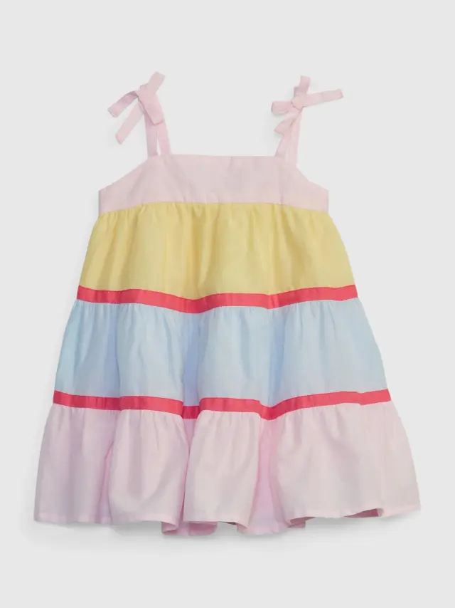 Multi Βρεφικό Colorblock Tiered Φόρεμα multi
