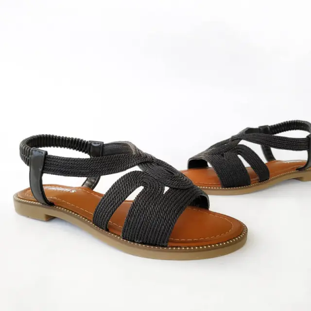 Φλατ Σανδάλι Adam’s 1-822-20020-29 Μαύρο - 36 2