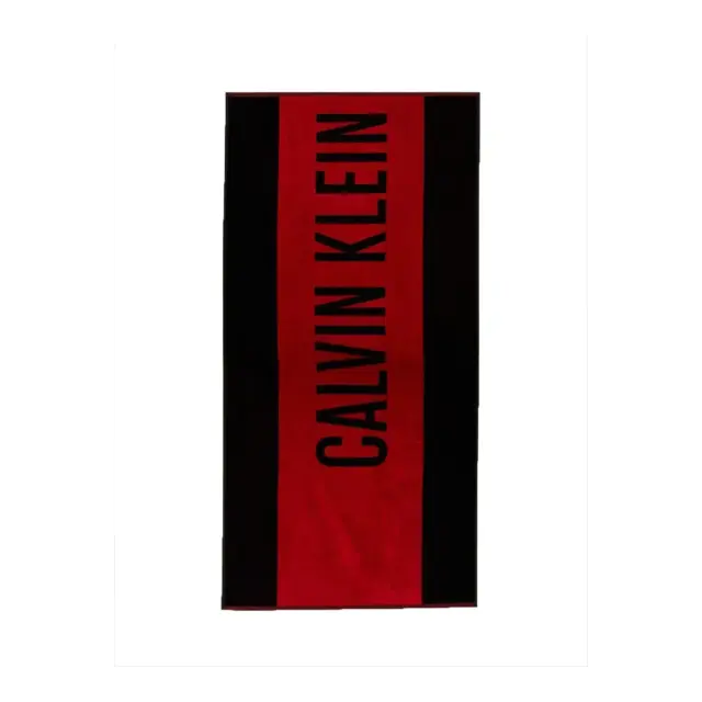 Calvin Klein Πετσέτα Θαλάσσης Logo Block Intense Power 170x90εκ, Χρώμα Flaming Chili - ONESIZE