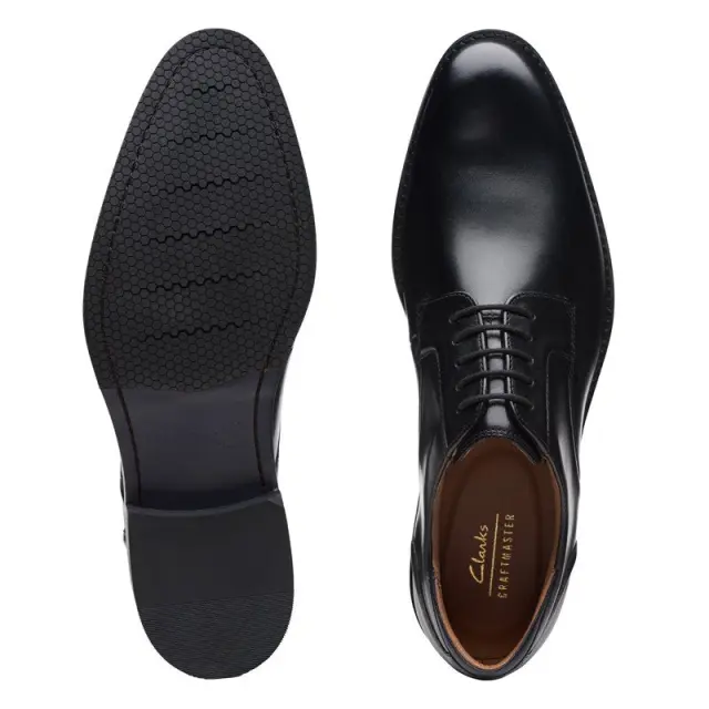 Clarks Craft Arlo Lace Black Black Leather - 42.5