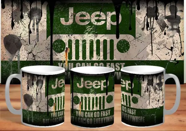κούπα jeep 2 κεραμική 330ml λευκη με συσκευασία δώρου " με δυνατότητα προσθήκης ονόματος η ευχές (fx)