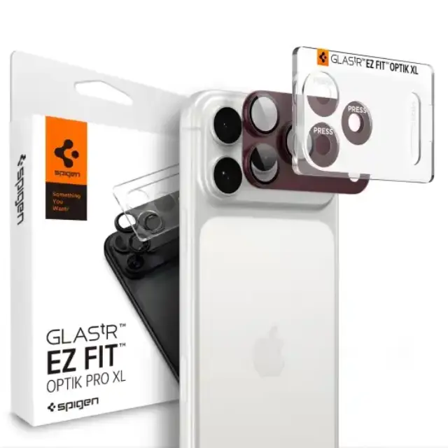 Spigen Optik Pro XL Glas.tR EZ Fit Camera Protector iPhone 18 Pro Max Μπορντό 2