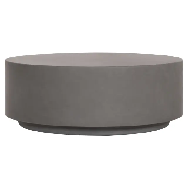 ΤΡΑΠΕΖΙ ΜΕΣΗΣ ΣΤΡΟΓΓΥΛΟ FB96579.01 ΓΚΡΙ FIBER CEMENT Φ90x34Υεκ. 3