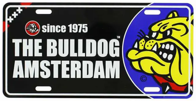 The Bulldog Amsterdam License Plate - Μαύρο