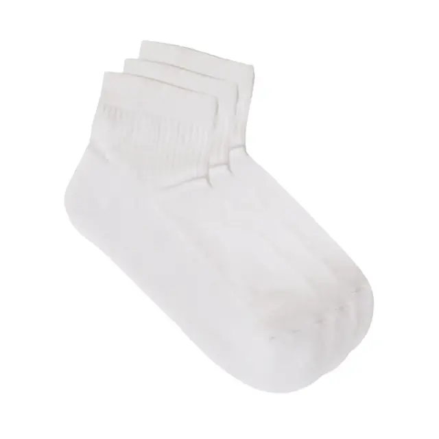 FMS Unisex Σοσόνια Μισή Πετσέτα - Τριπλό Πακέτο, Χρώμα Λευκό/Λευκό/Λευκό