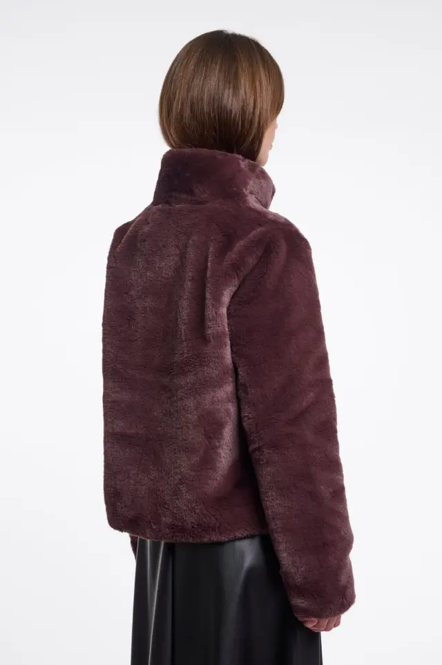 RINO & PELLE “VIE” FAUX FUR JACKET (VIE-7002611-BORDEAUX) - 40 2