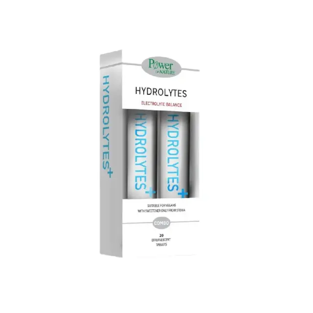 Power Of Nature Hydrolytes Συμπλήρωμα Διατροφής με Ηλεκτρολύτες 2x20 Αναβράζοντα Δισκία 1+1 Δώρο