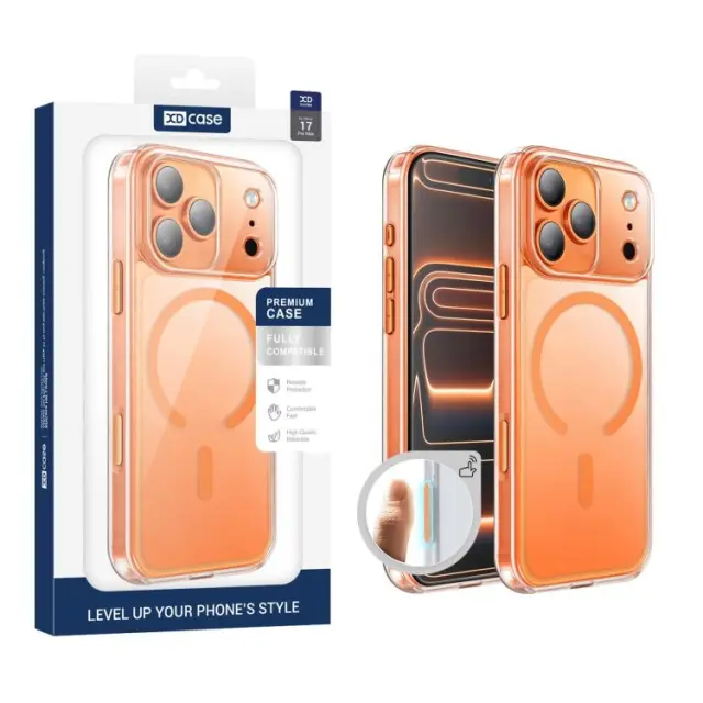 Frosted MagSafe Θήκη για iPhone 17 Pro Max/18 Pro Max- Orange OEM 2