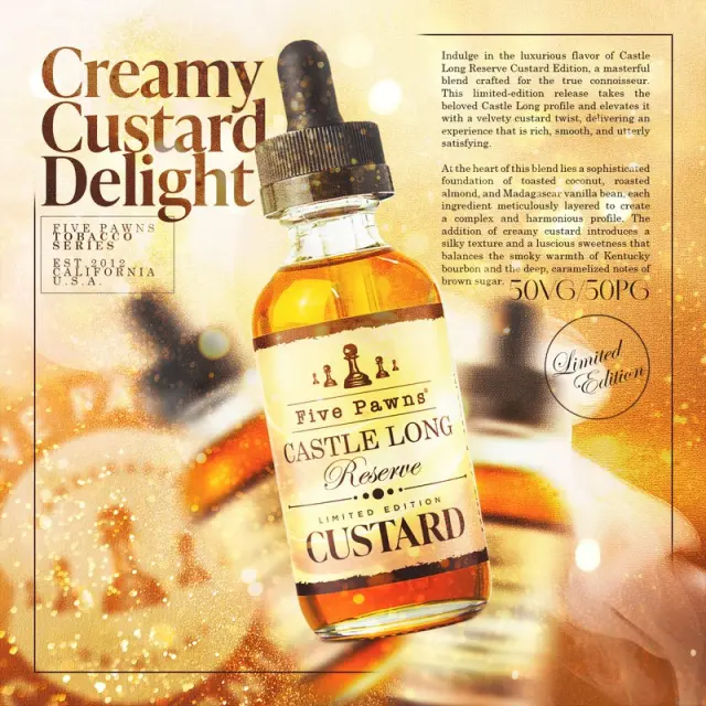 Castle Long Reserve Custard 30ml (60ml) Limited Edition – Five Pawns 2