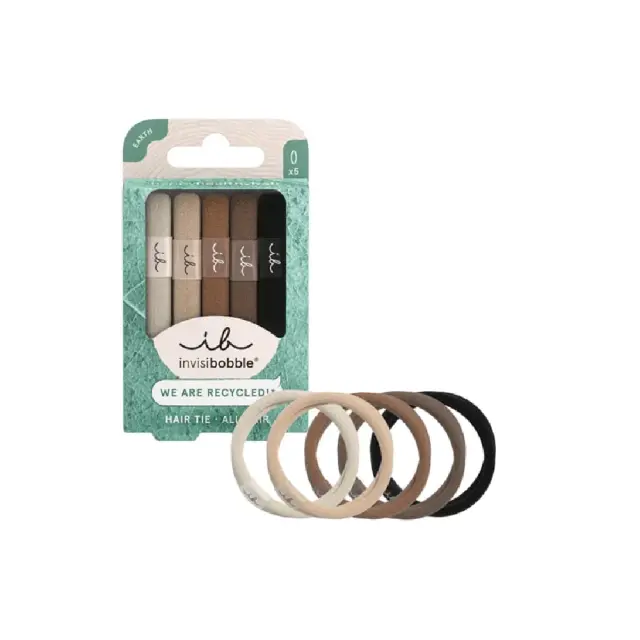 Invisibobble Ecotie Hair Tie Mocha, Λαστιχάκια Μαλλιών 5τεμ