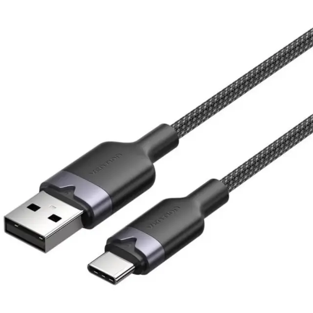VENTION USB 2.0 A Male to C Male 3A Cable 1M Black Aluminum Alloy Type (CTNBF) (VENCTNBF)
