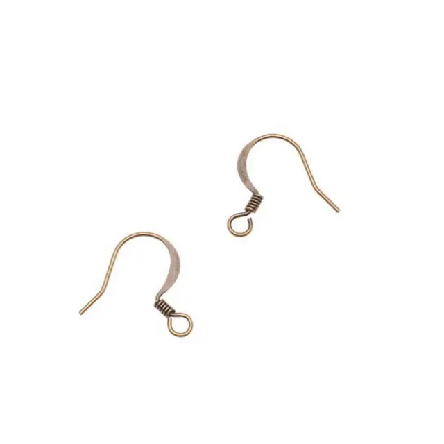 Σκουλαρίκι Hook 18mm με Σπείρα - Antique Brass - 24τεμ