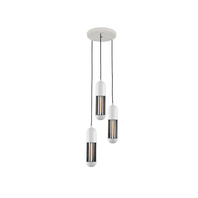 AcaLight Offer NETTO ΦΩΤΙΣΤΙΚΟ ΚΡΕΜΑΣΤΟ ΛΕΥΚΟ ΜΑΤ ΜΕΤΑΛΛΙΚΟ ΣΥΜΒΑΤΙΚΟ 3ΧΕ27 IP20 Φ270Χ1200mm